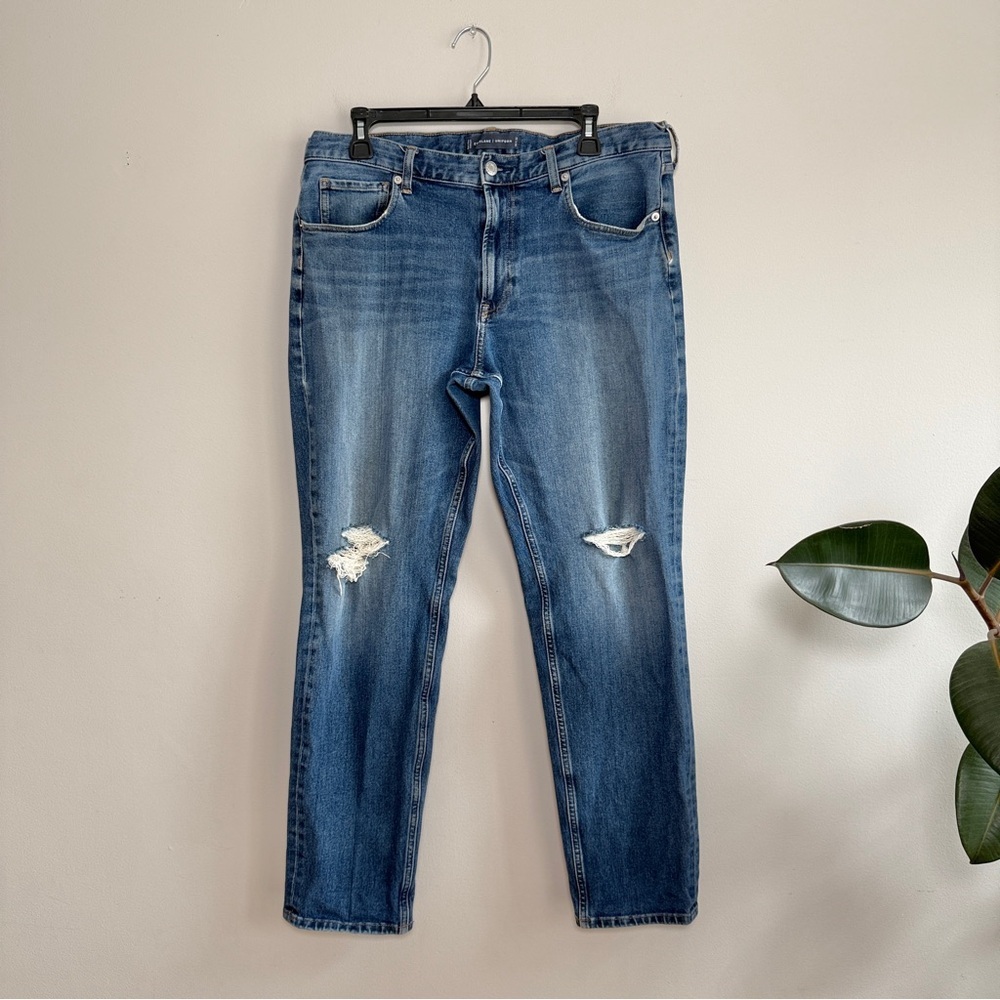 Everlane Uniform Slim Fit Distressed Jeans Size 34 x 32